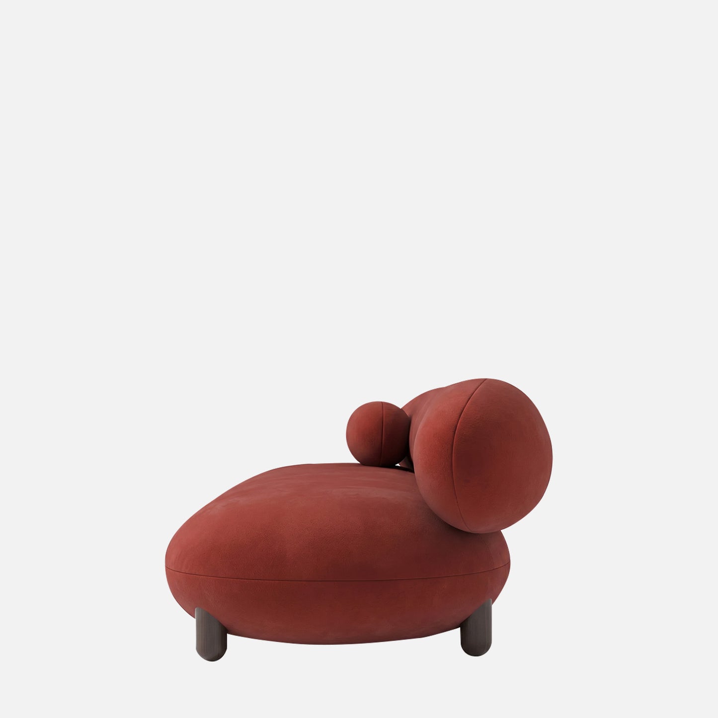 Terrix Compact Rust 3 - Seater Velvet Sofa