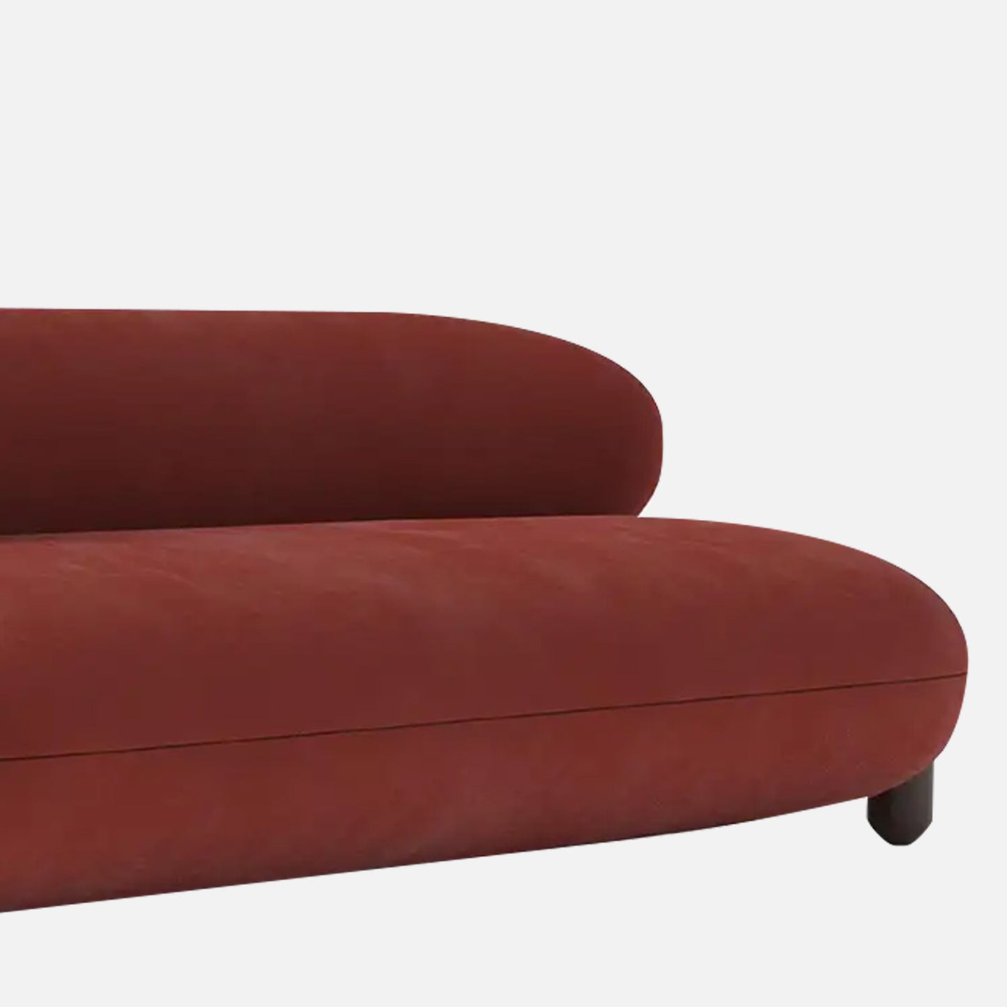 Terrix Compact Rust 3 - Seater Velvet Sofa