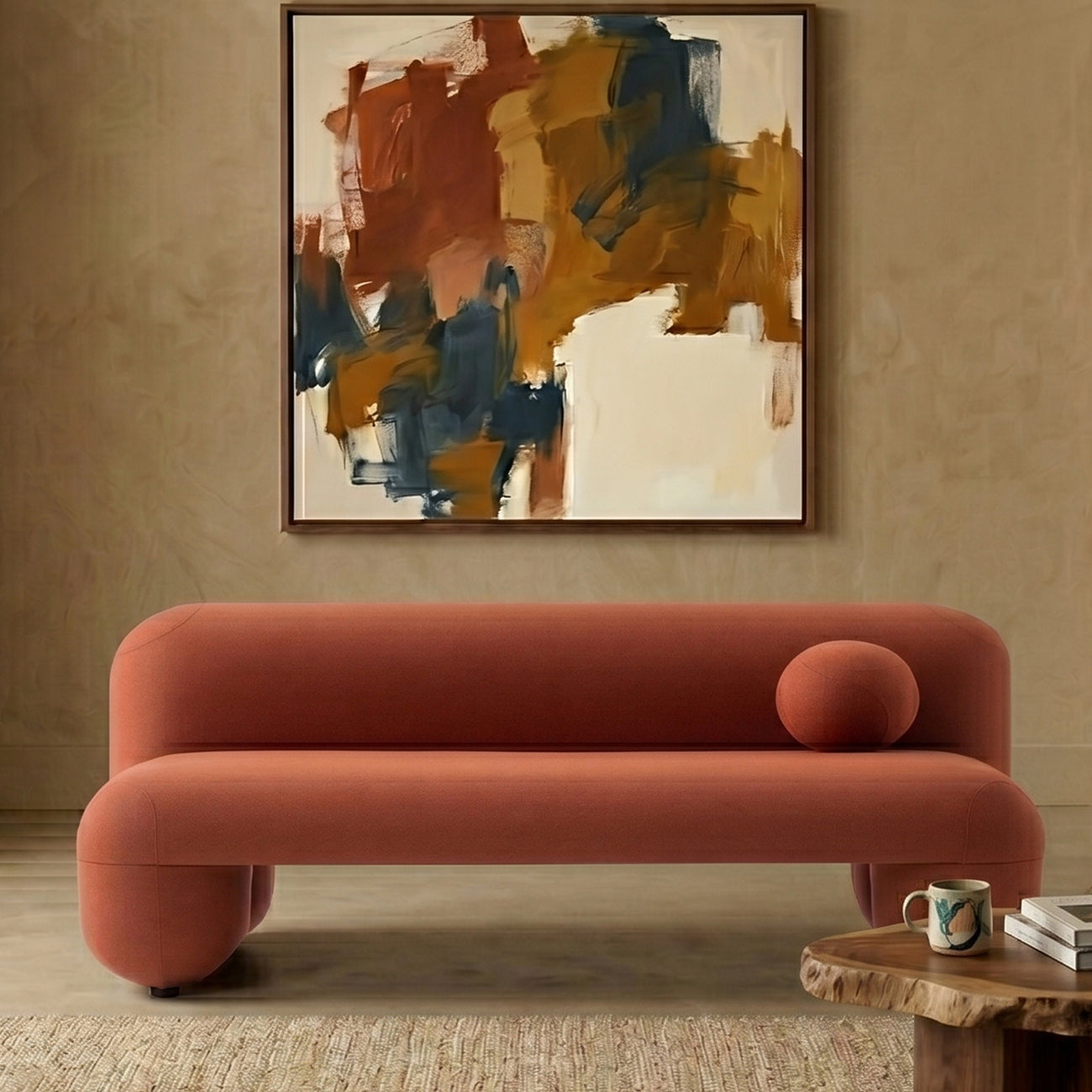 Aethra Sculpt Light Blue 3 - Seater Velvet Sofa