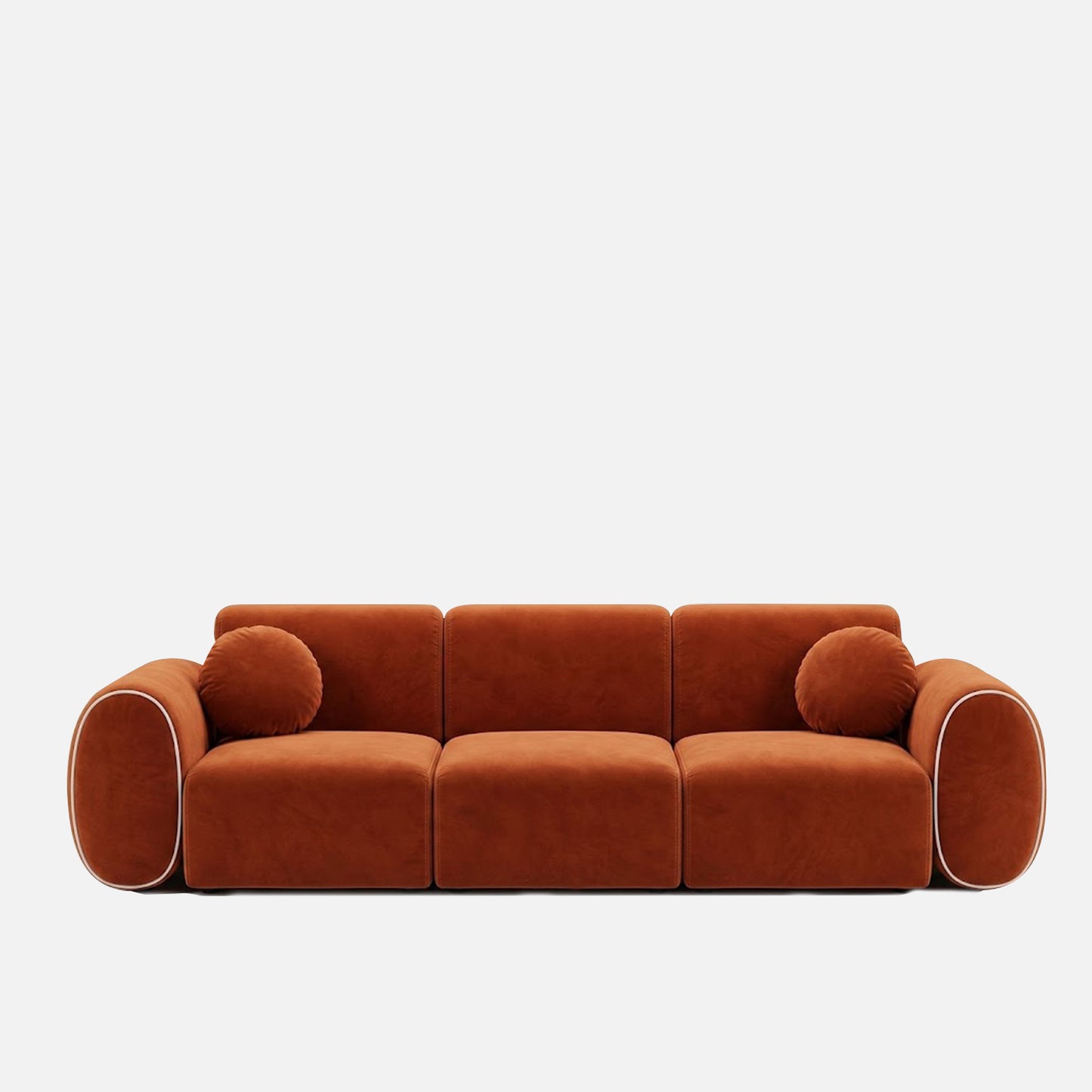 Velmora Corner Brown 4 - Seater Velvet Sofa