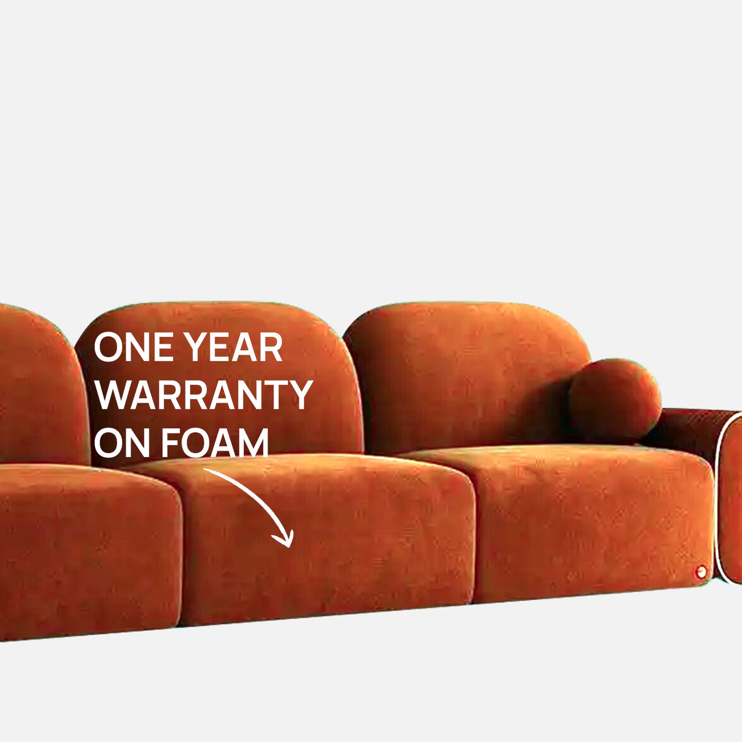 Velmora Corner Brown 4 - Seater Velvet Sofa