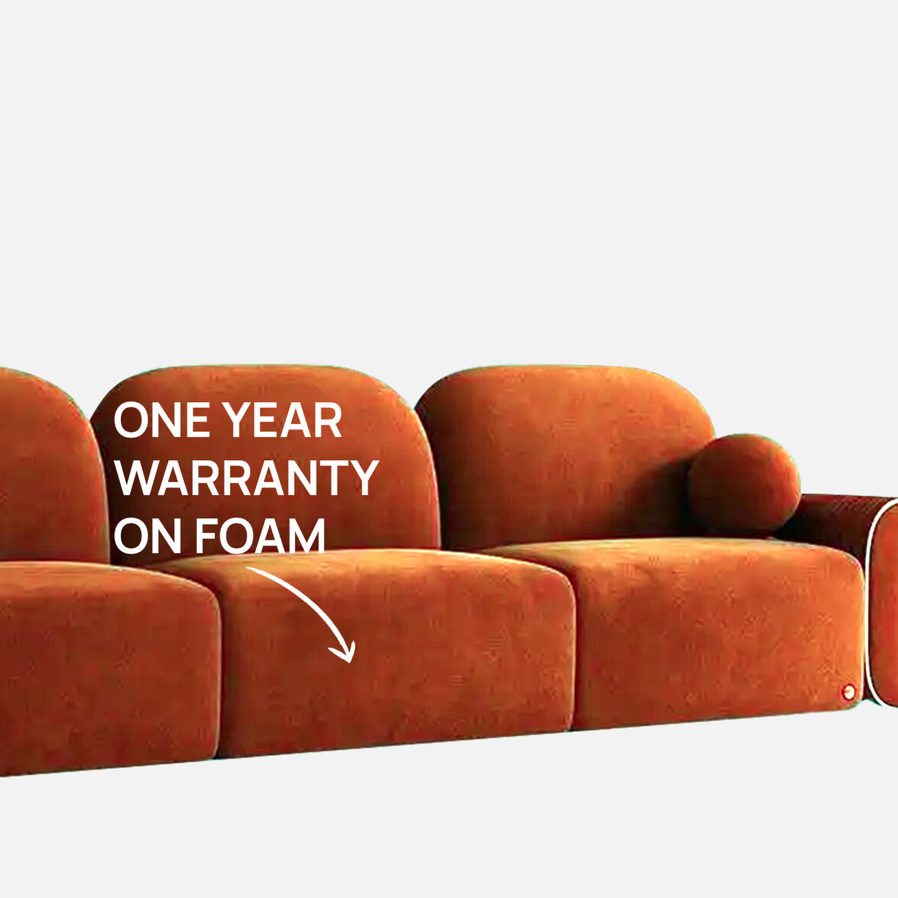 Velmora Corner Brown 4 - Seater Velvet Sofa