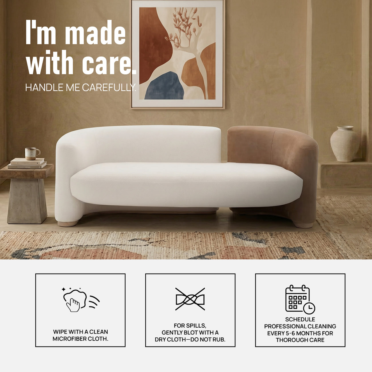 Serova Dual Tone White Brown 1 - Seater Leather Chair