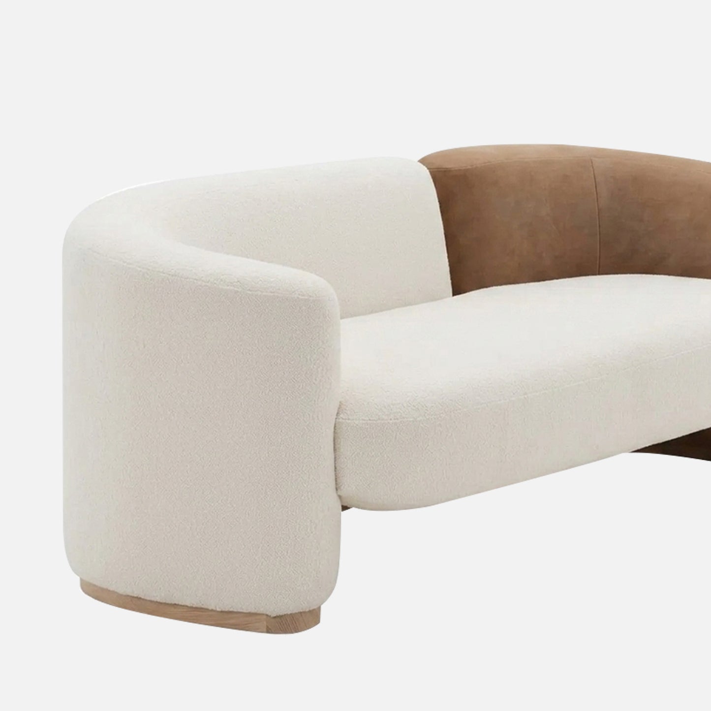 Serova Dual Tone White Brown 1 - Seater Leather Chair