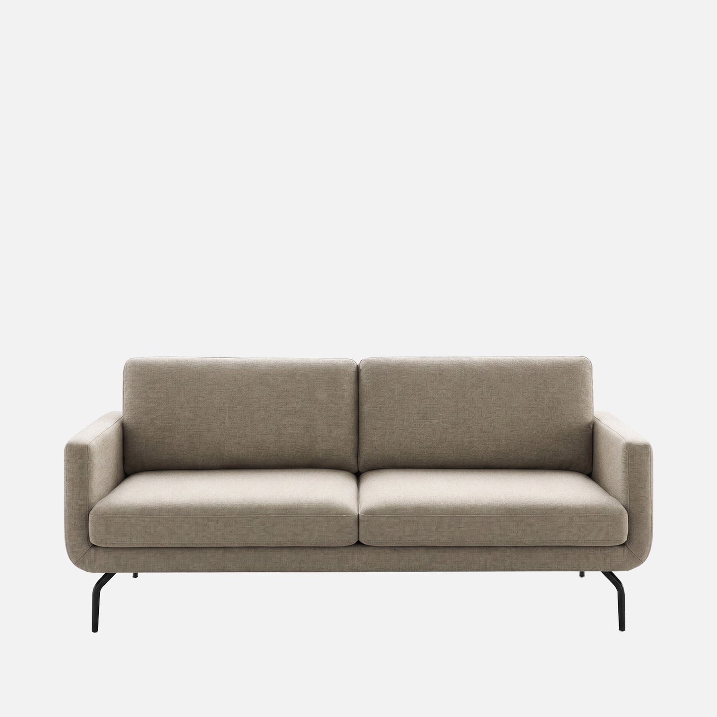 Aeris Velvet 2 Seater Sofa in Beige Colour