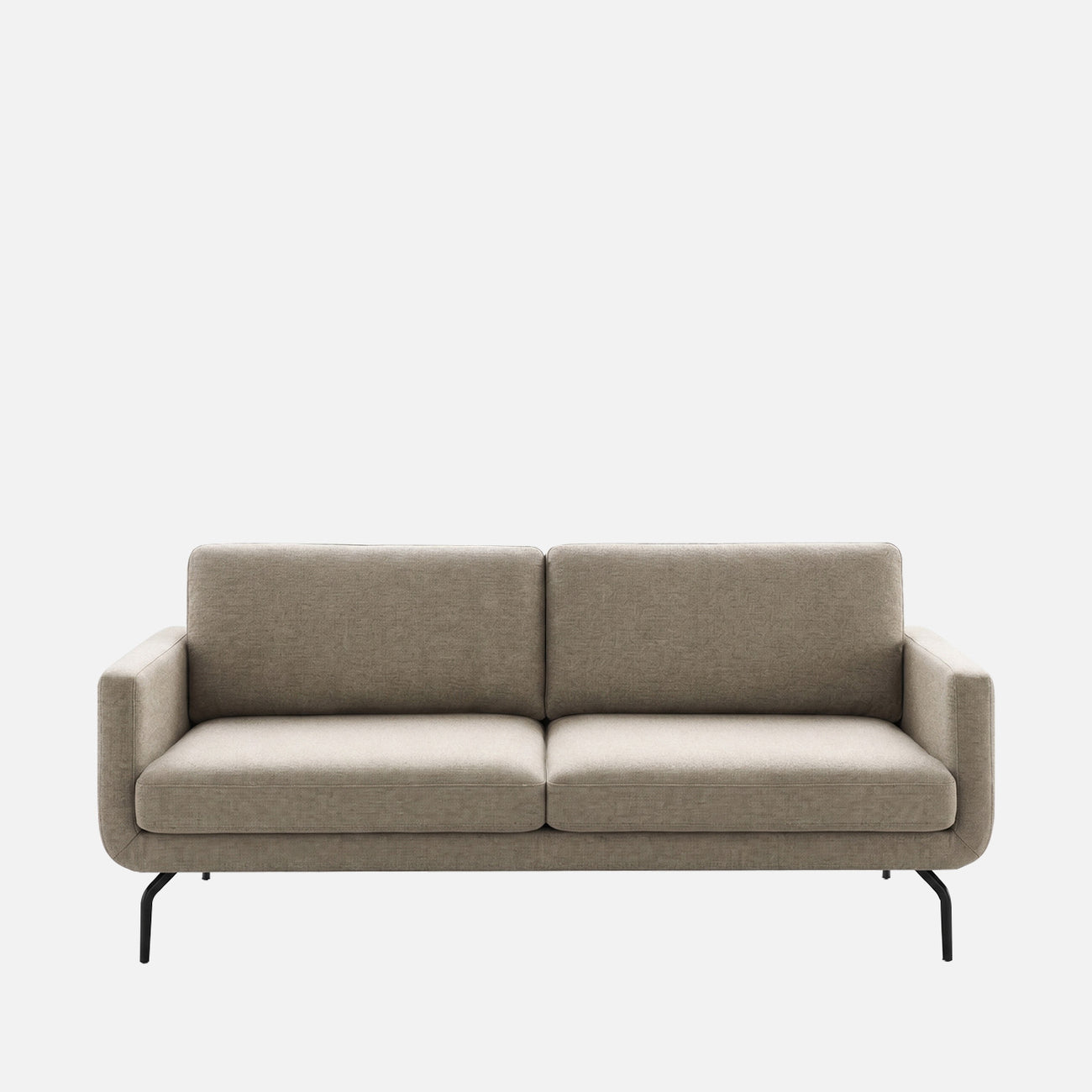 Aeris Velvet 2 Seater Sofa in Beige Colour