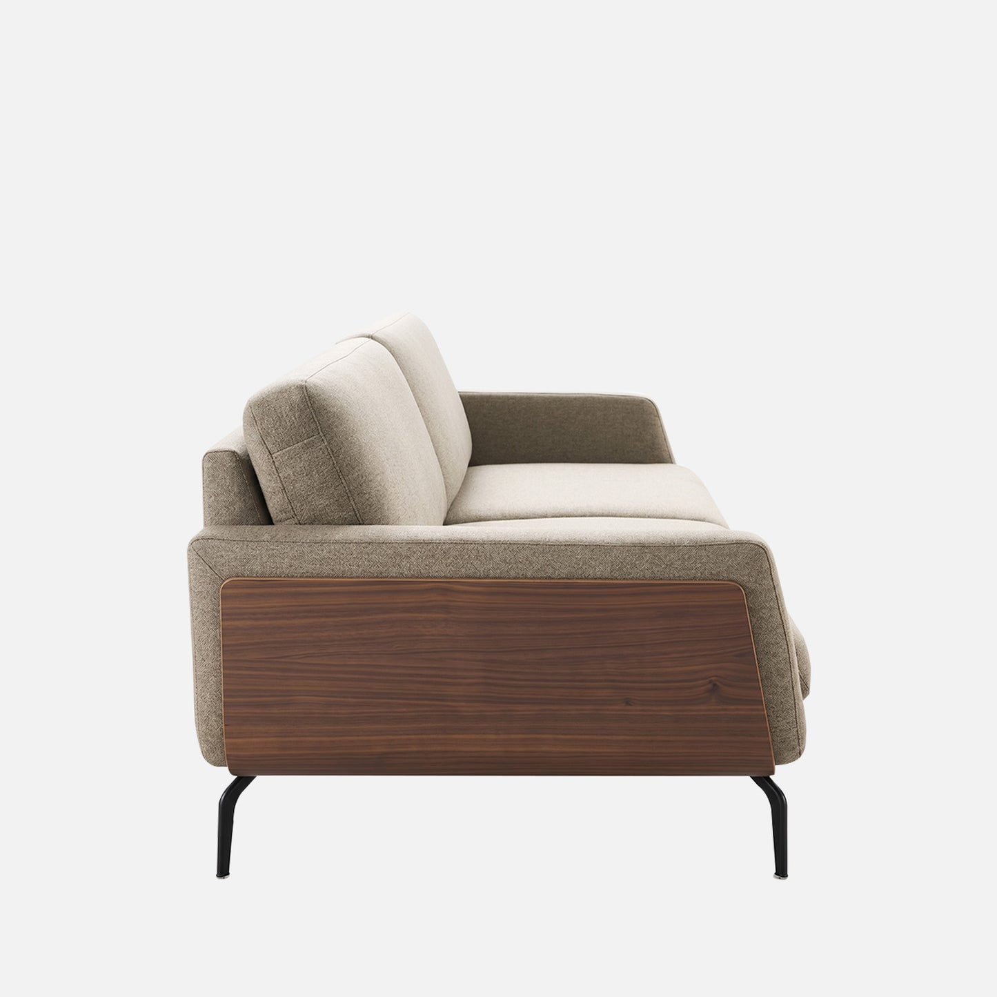 Aeris Velvet 2 Seater Sofa in Beige Colour