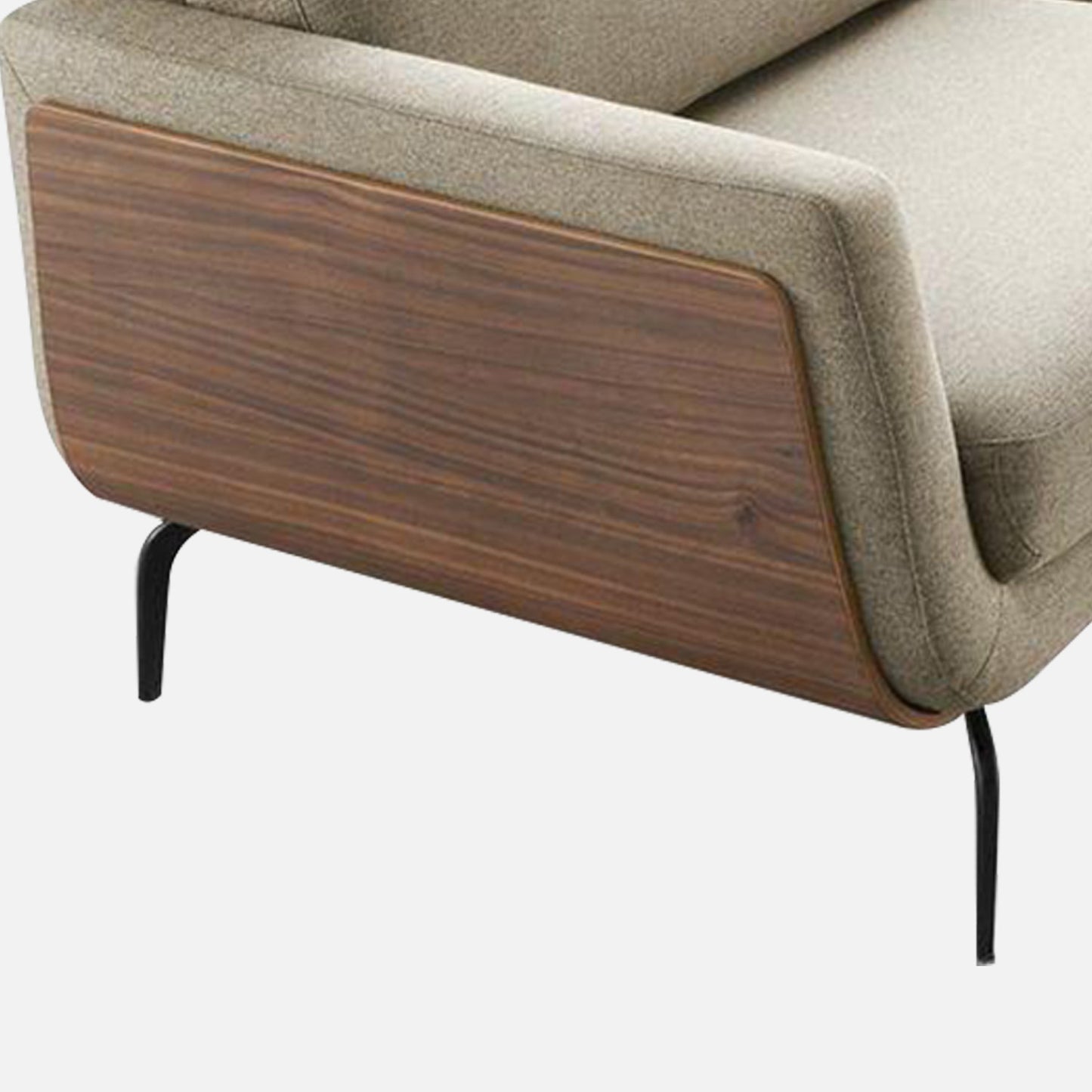 Aeris Velvet 2 Seater Sofa in Beige Colour