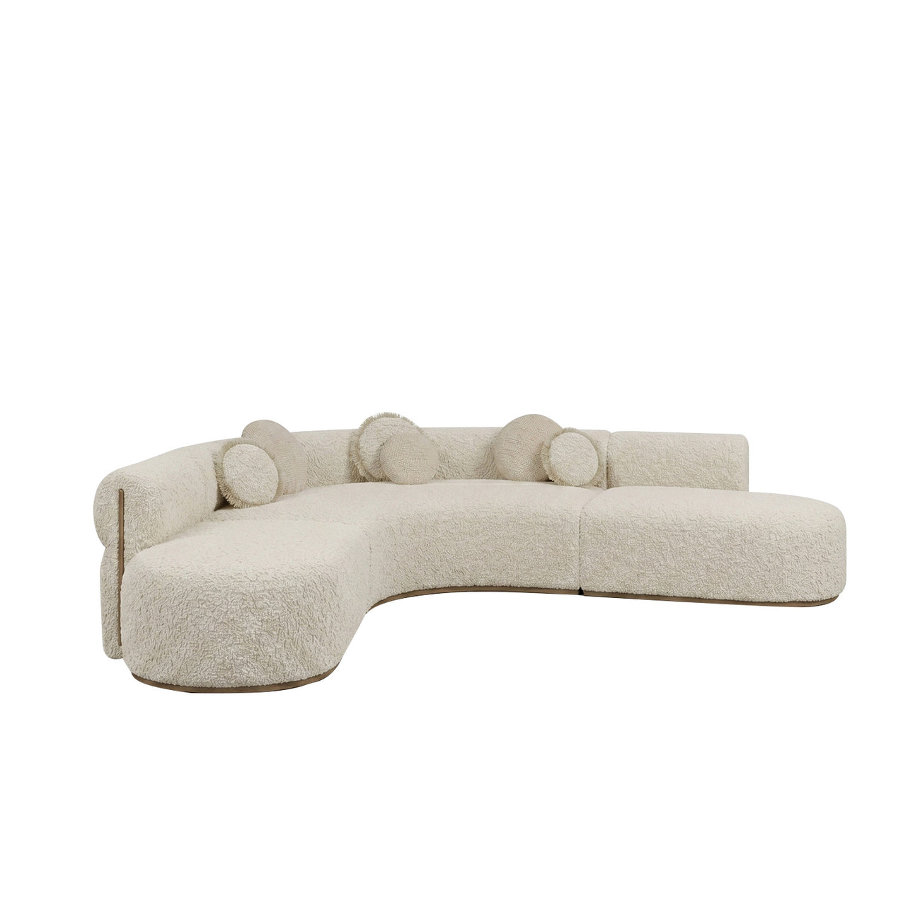 Sereno Modular Light Grey 5 - Seater Boucle Sofa