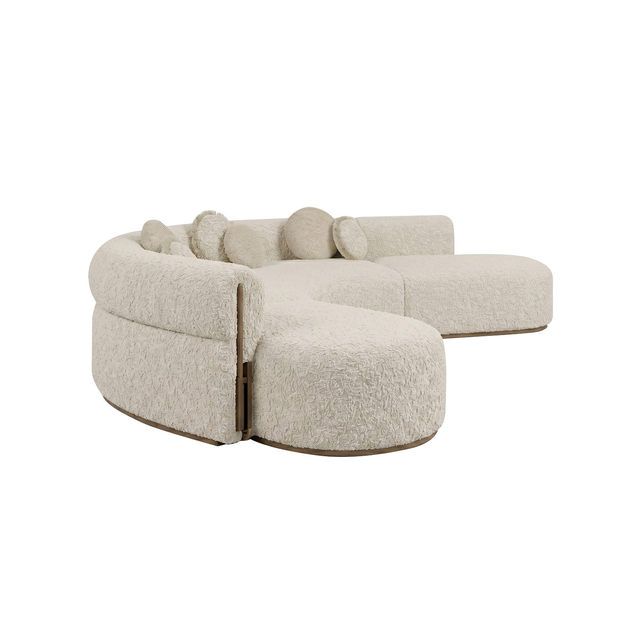 Sereno Modular Light Grey 5 - Seater Boucle Sofa