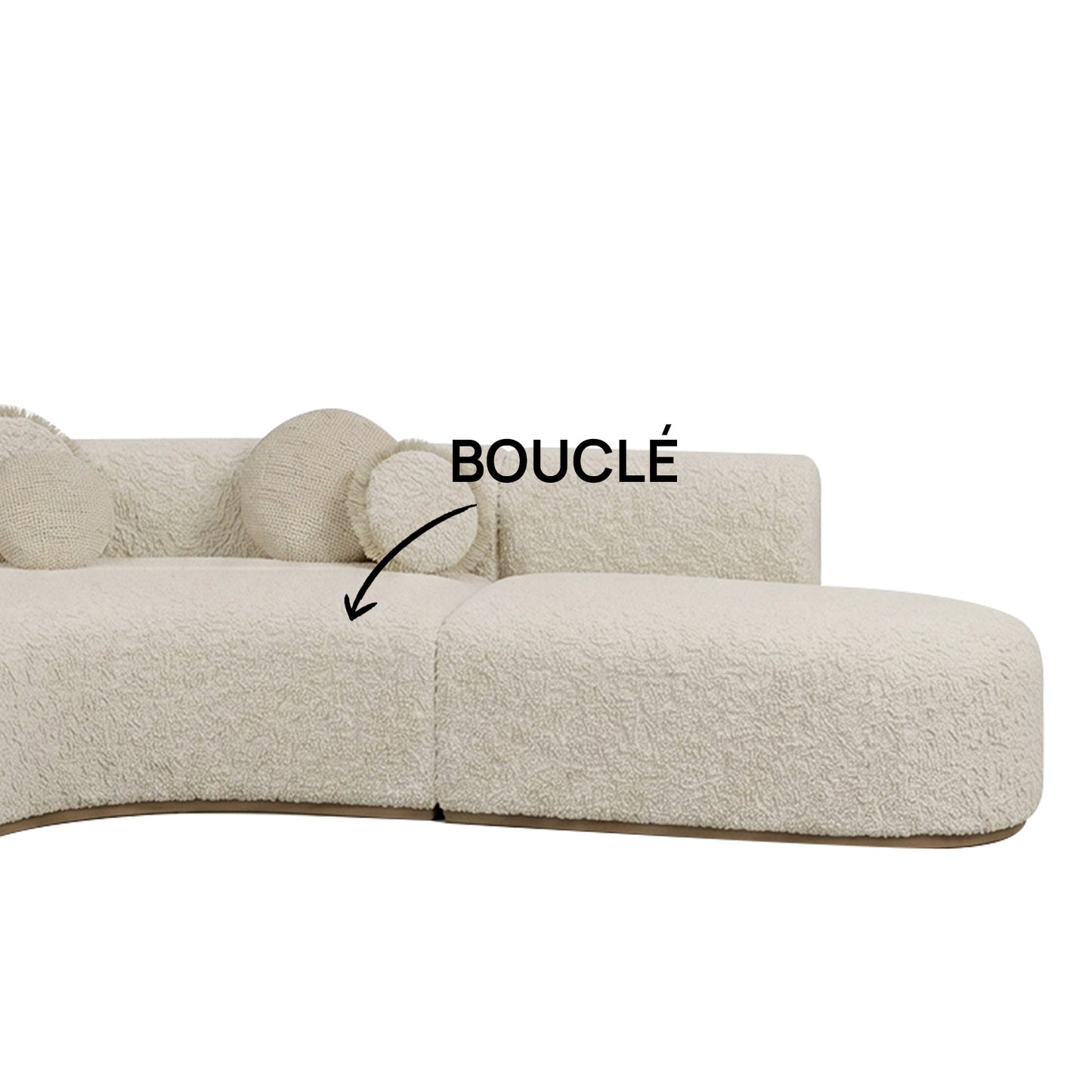 Sereno Modular Light Grey 5 - Seater Boucle Sofa