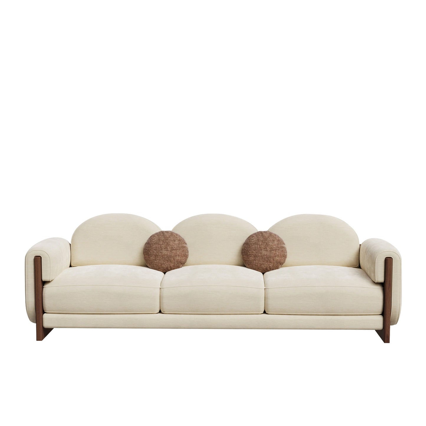 Havenrest Day Off White 4 - Seater Velvet Sofa