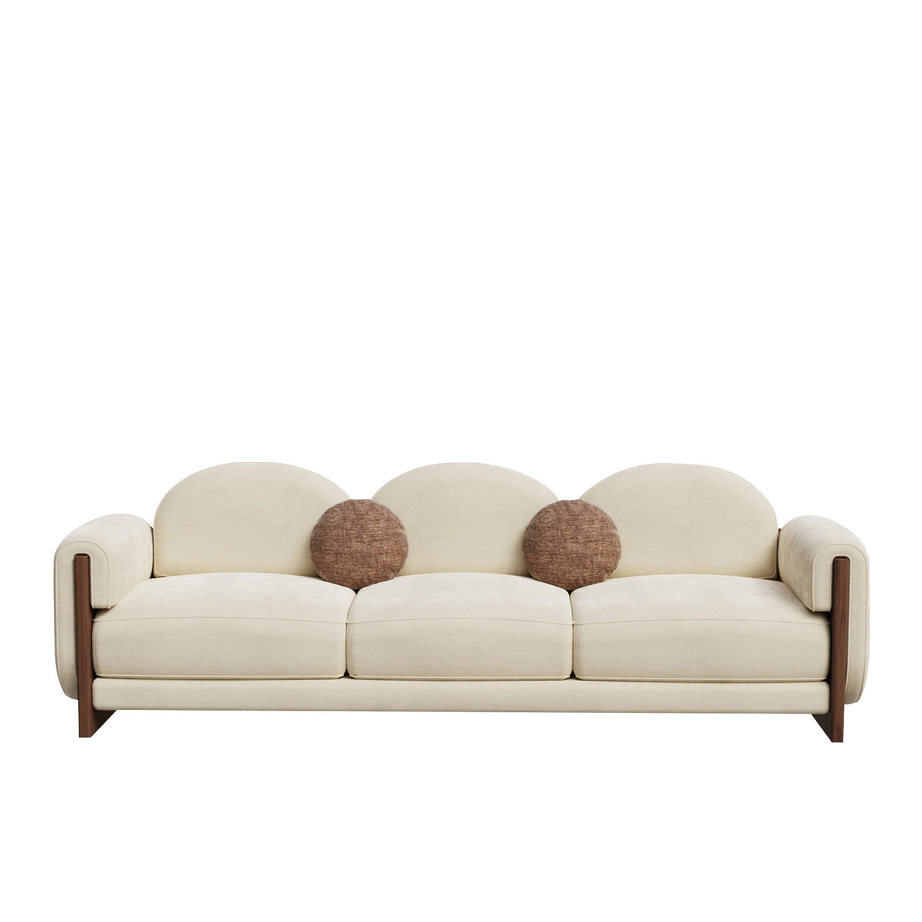 Havenrest Day Off White 4 - Seater Velvet Sofa