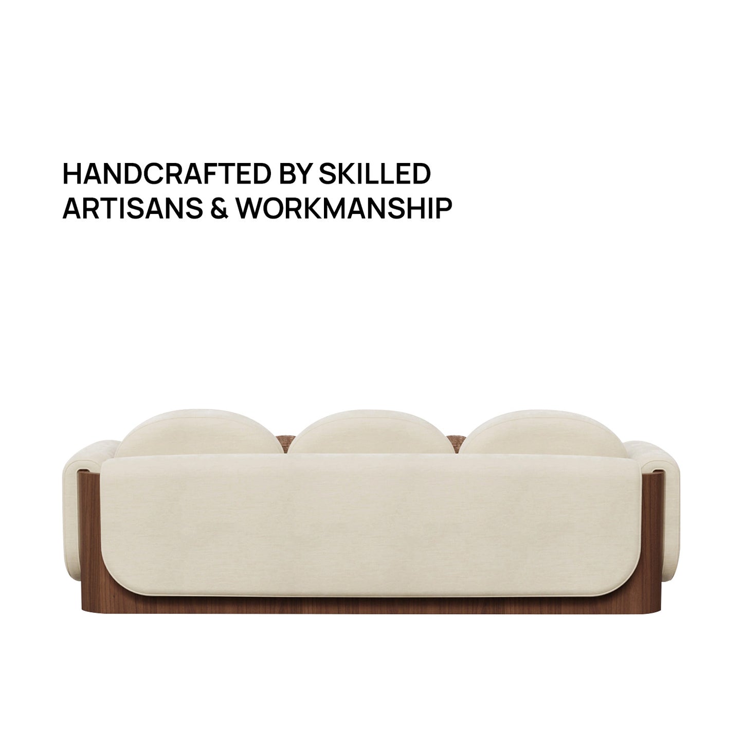 Havenrest Day Off White 4 - Seater Velvet Sofa