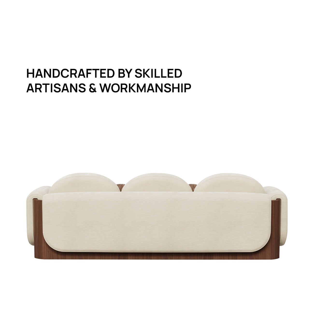 Havenrest Day Off White 4 - Seater Velvet Sofa