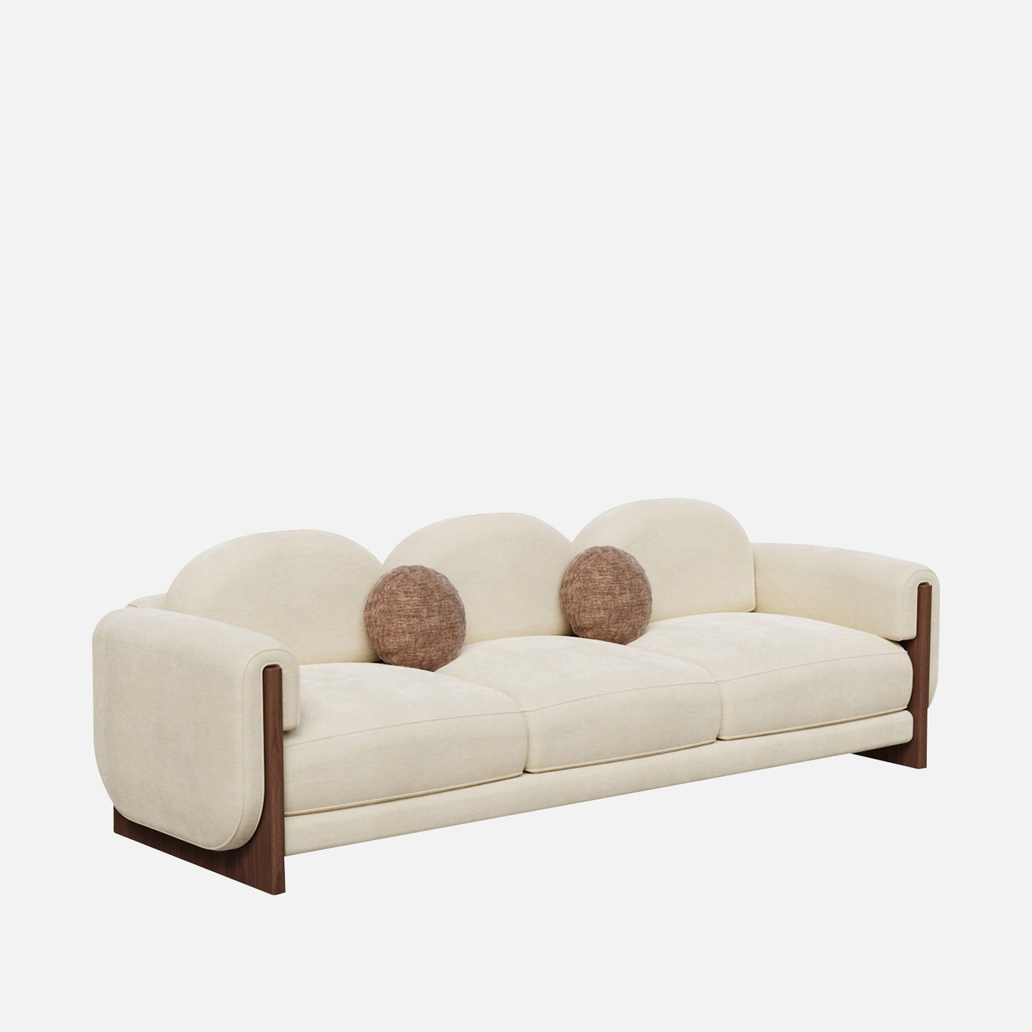 Havenrest Day Off White 4 - Seater Velvet Sofa