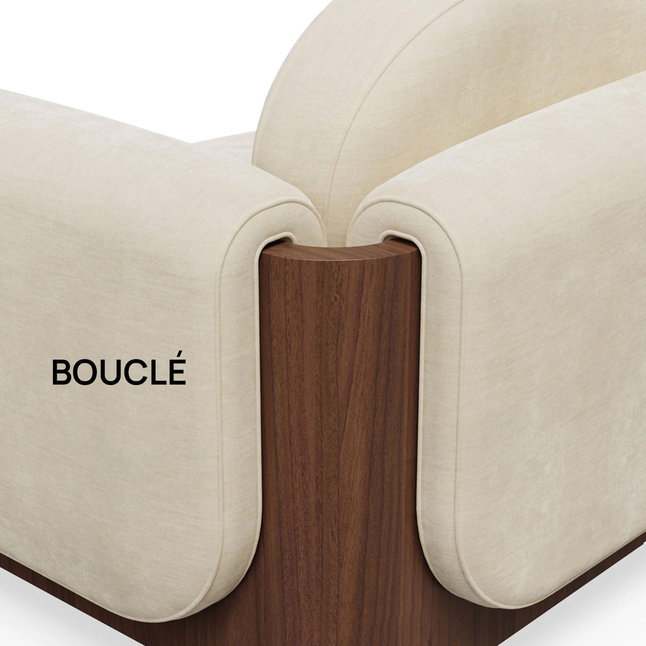 Havenrest Day Off White 4 - Seater Velvet Sofa