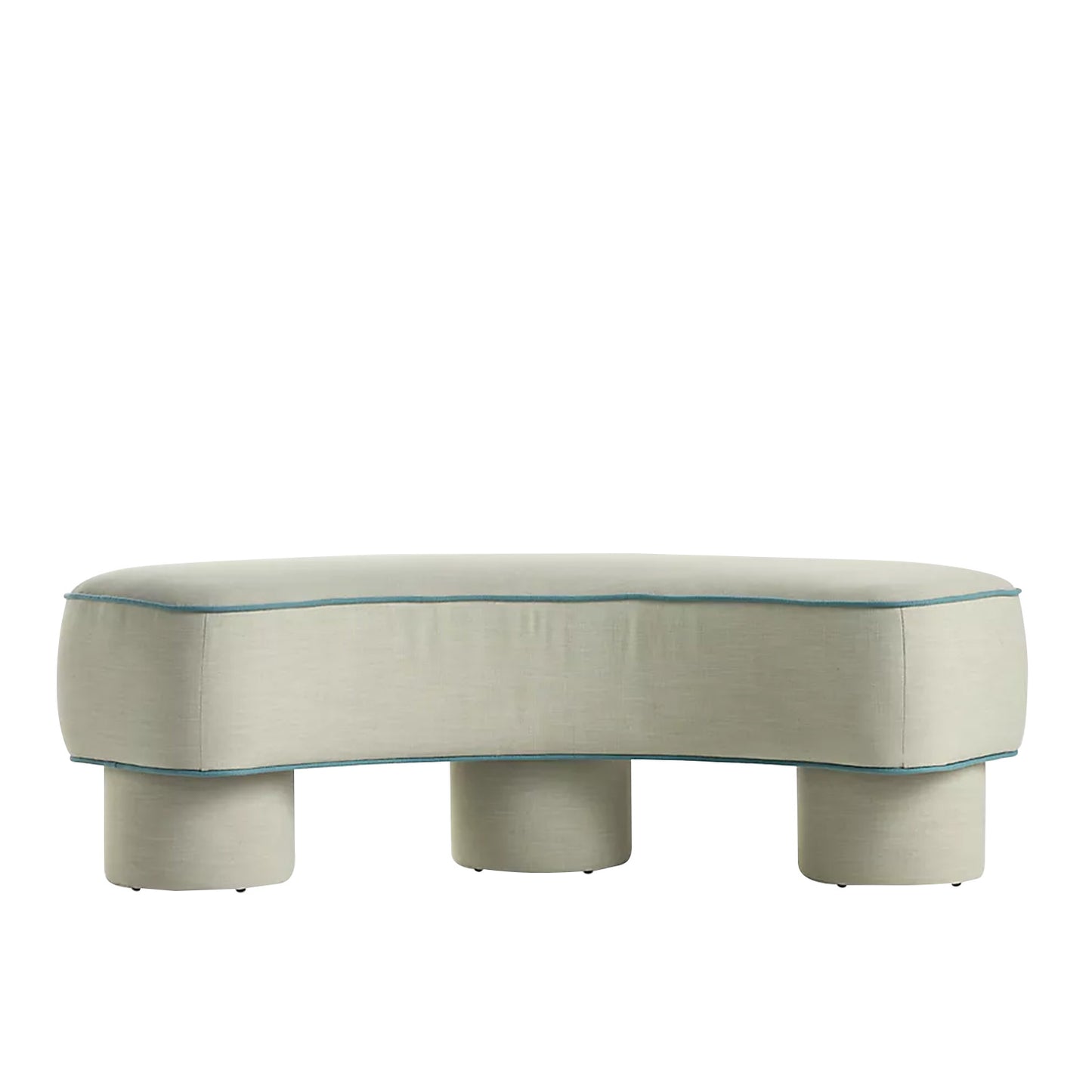 Peblio Block Grey 3 - Seater Linen Sofa