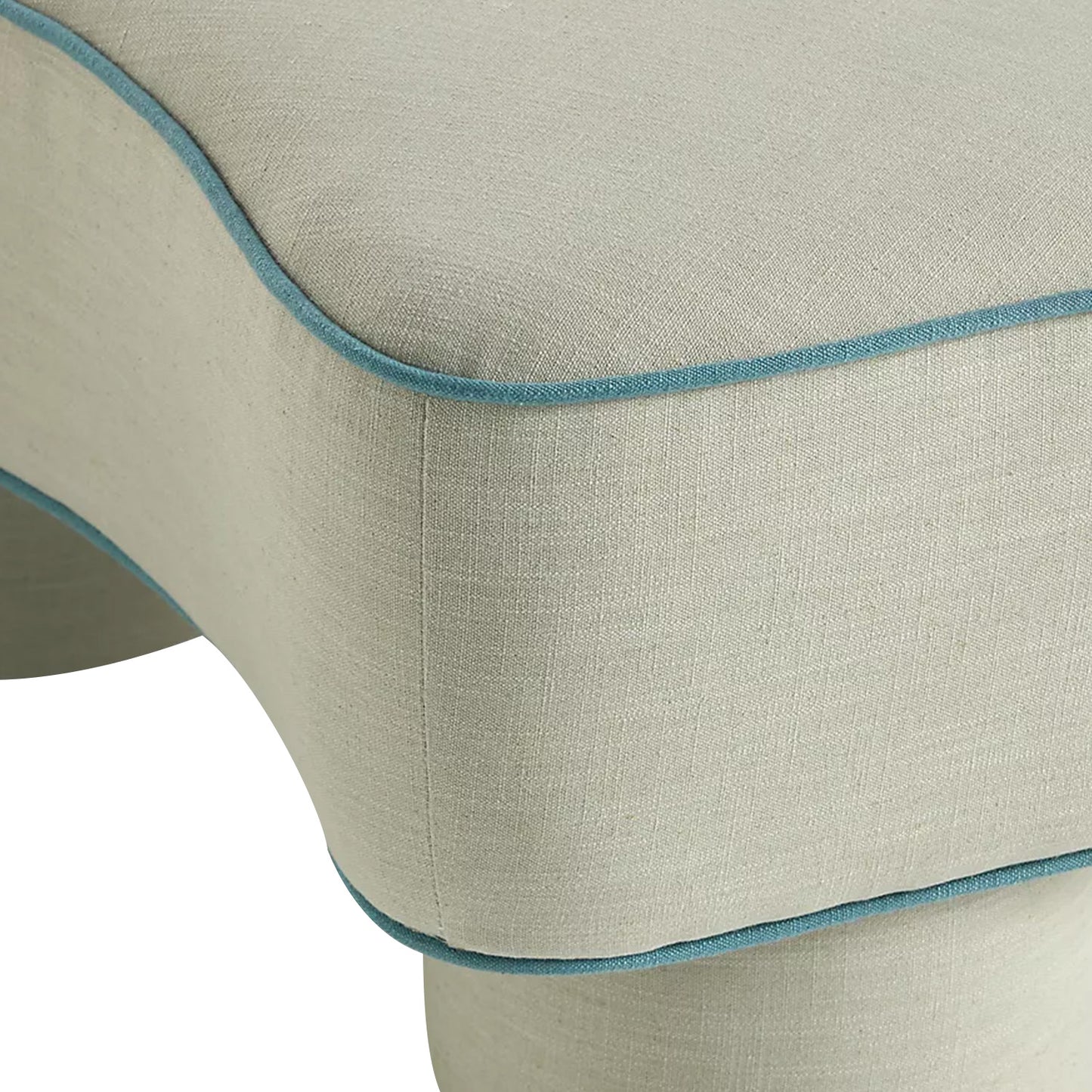 Peblio Block Grey 3 - Seater Linen Sofa