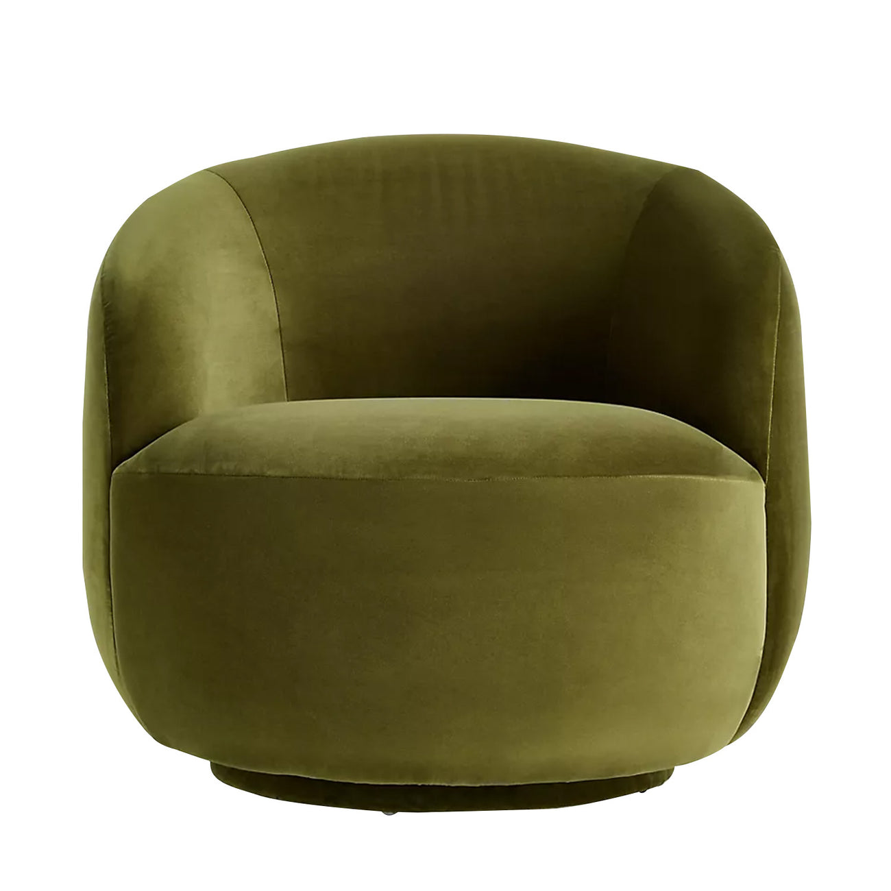 Mosselle Olive 1 - Seater Velvet Lounge Chair