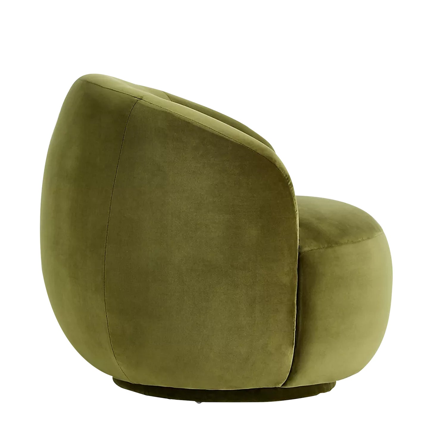Mosselle Olive 1 - Seater Velvet Lounge Chair