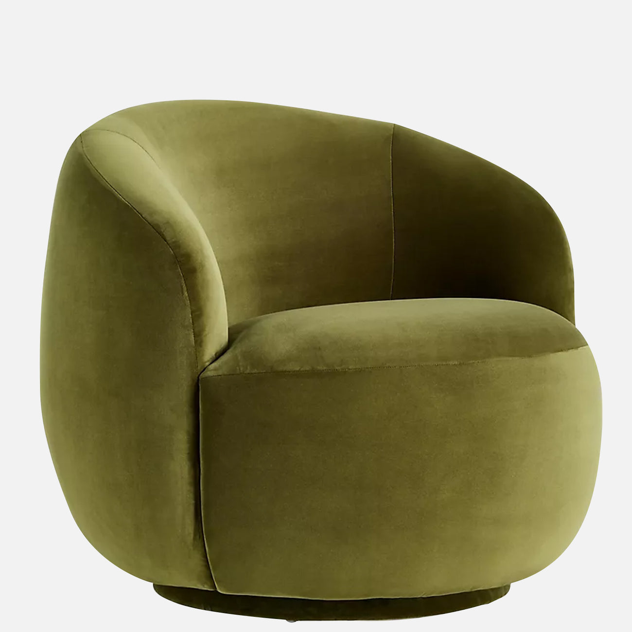 Mosselle Olive 1 - Seater Velvet Lounge Chair