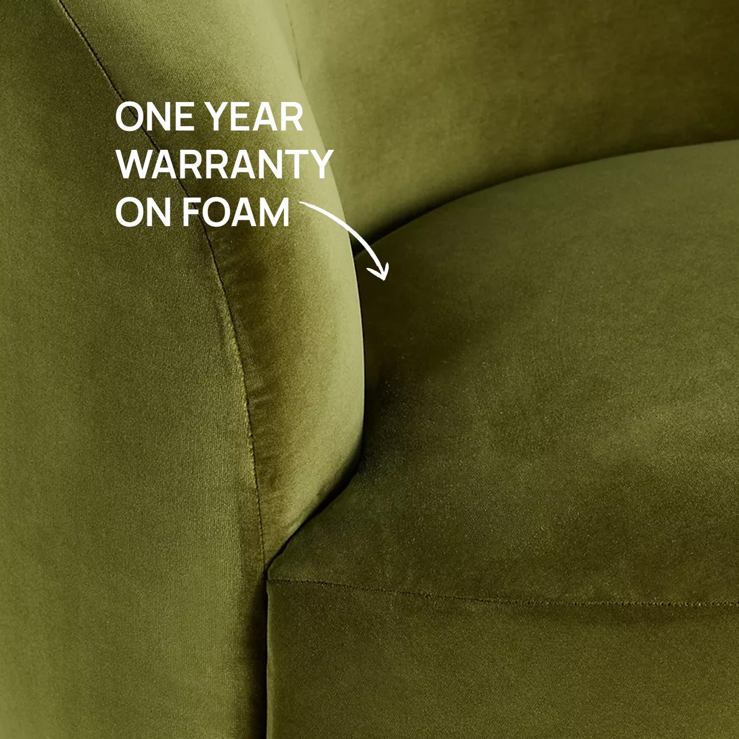 Mosselle Olive 1 - Seater Velvet Lounge Chair