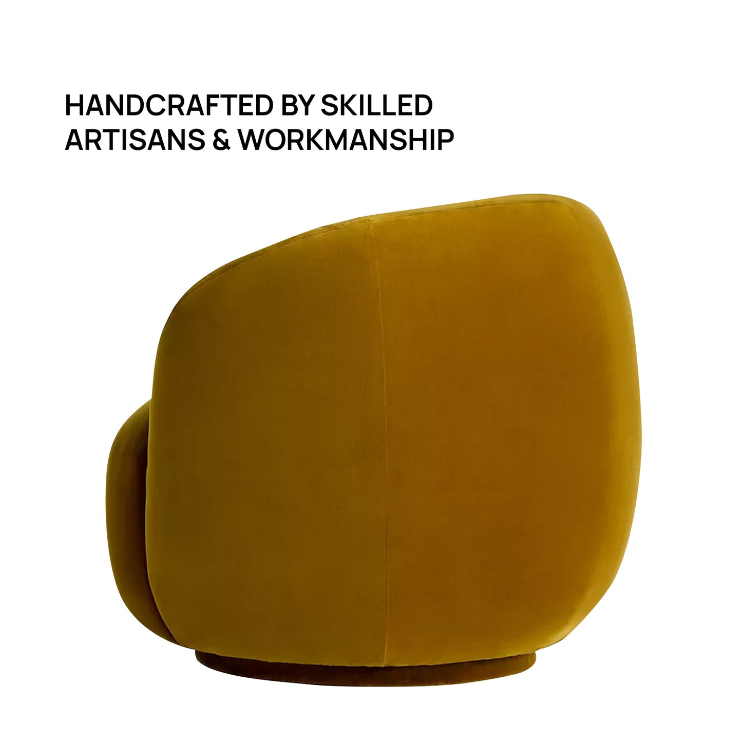 Mosselle Mustard 1 - Seater Velvet Lounge Chair