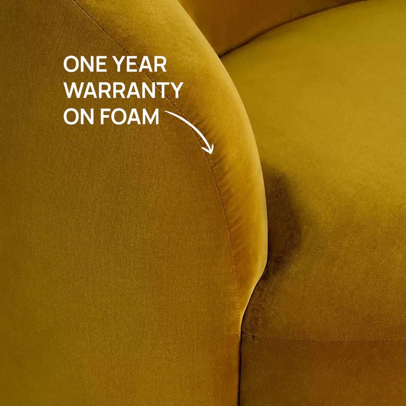 Mosselle Mustard 1 - Seater Velvet Lounge Chair