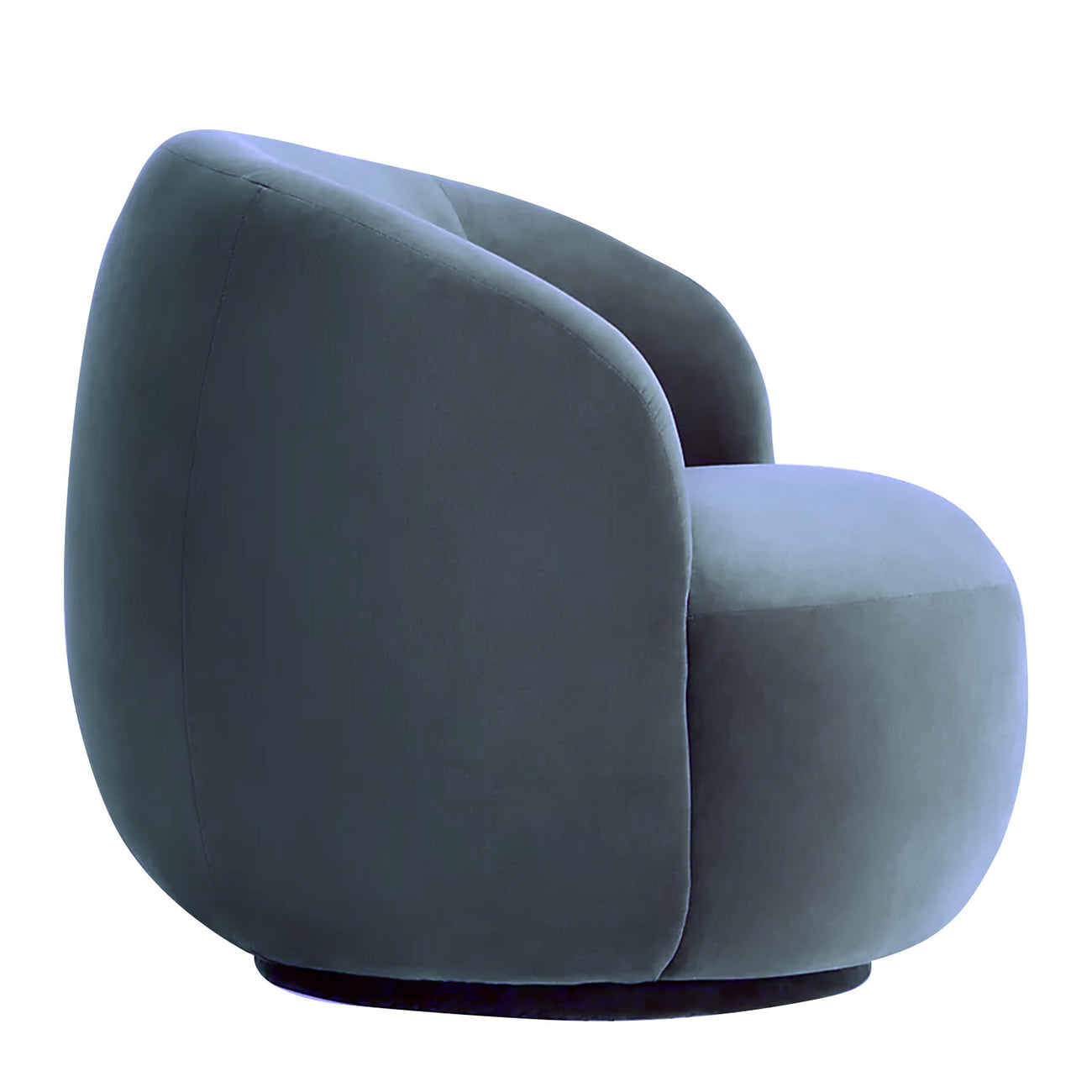 Mosselle Sky Blue 1 - Seater Velvet Lounge Chair