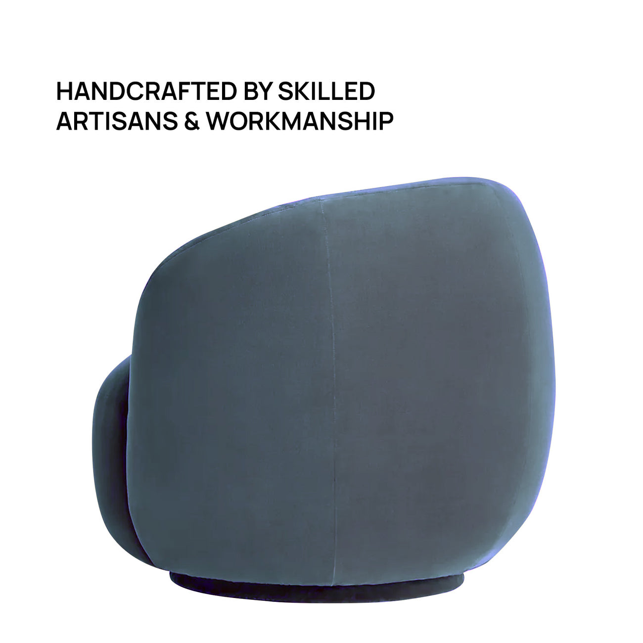Mosselle Sky Blue 1 - Seater Velvet Lounge Chair