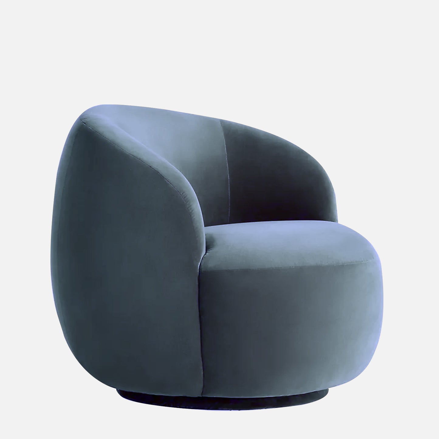 Mosselle Sky Blue 1 - Seater Velvet Lounge Chair