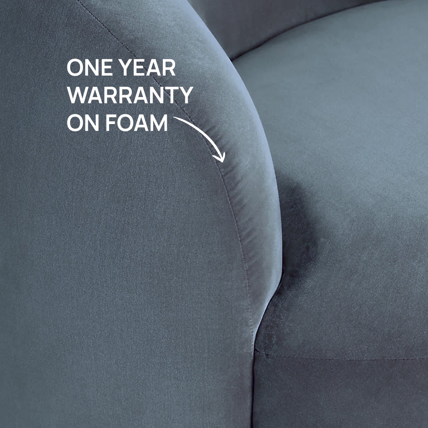 Mosselle Sky Blue 1 - Seater Velvet Lounge Chair