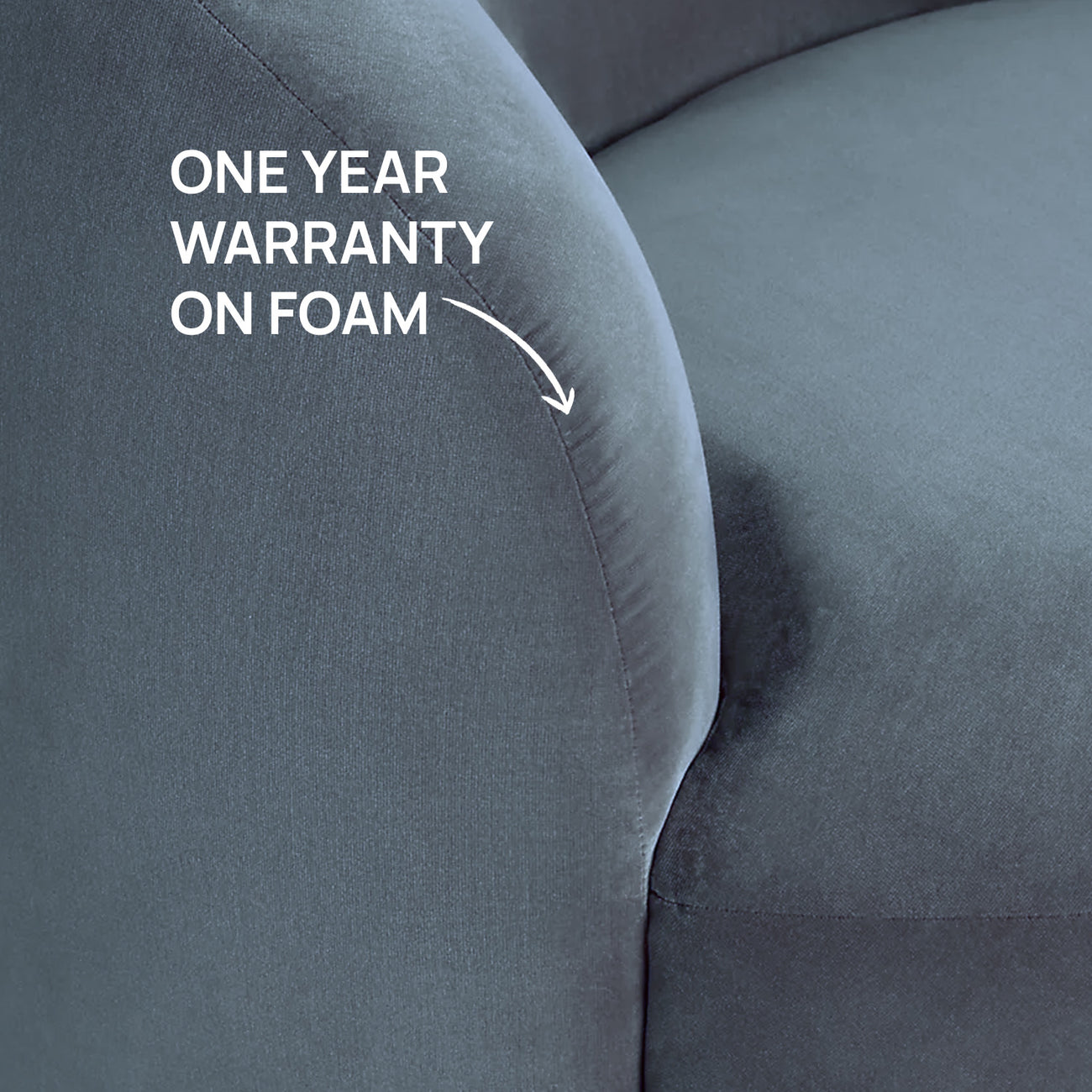 Mosselle Sky Blue 1 - Seater Velvet Lounge Chair