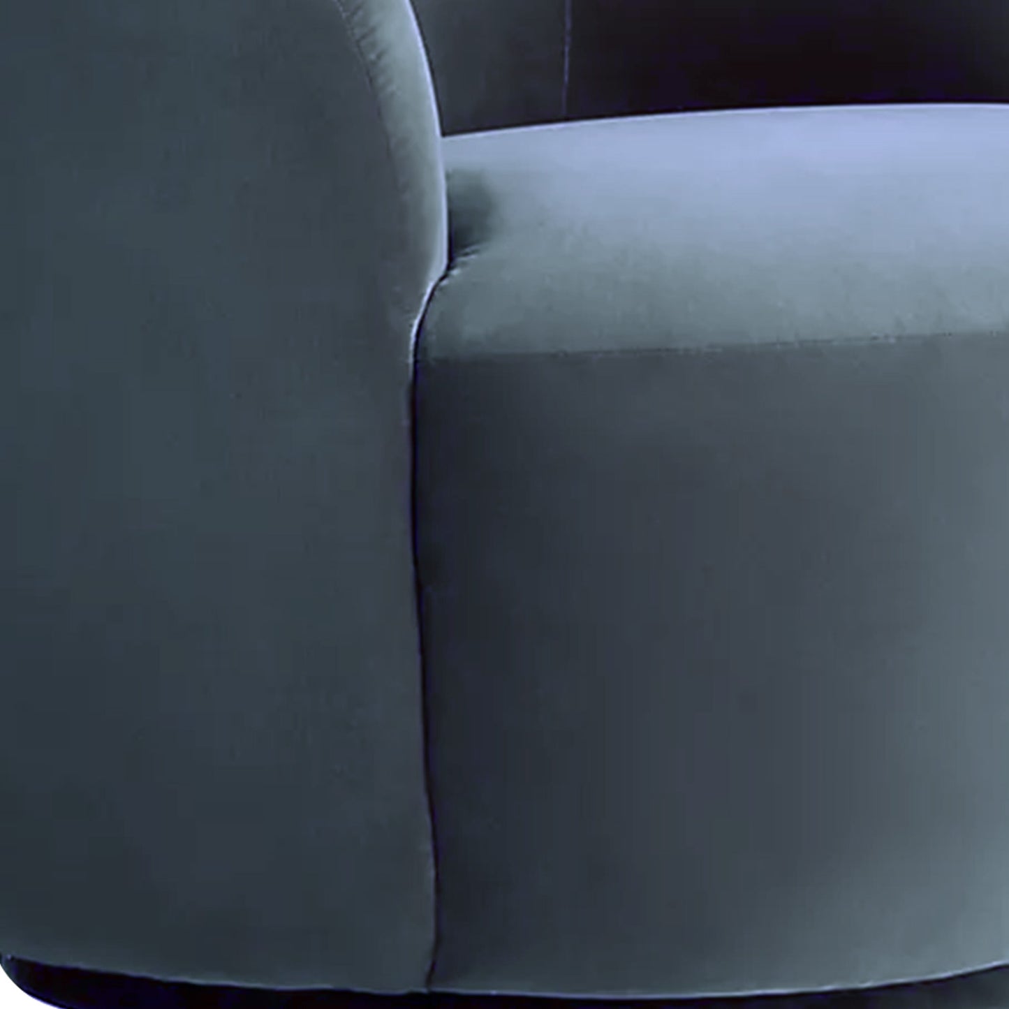 Mosselle Sky Blue 1 - Seater Velvet Lounge Chair
