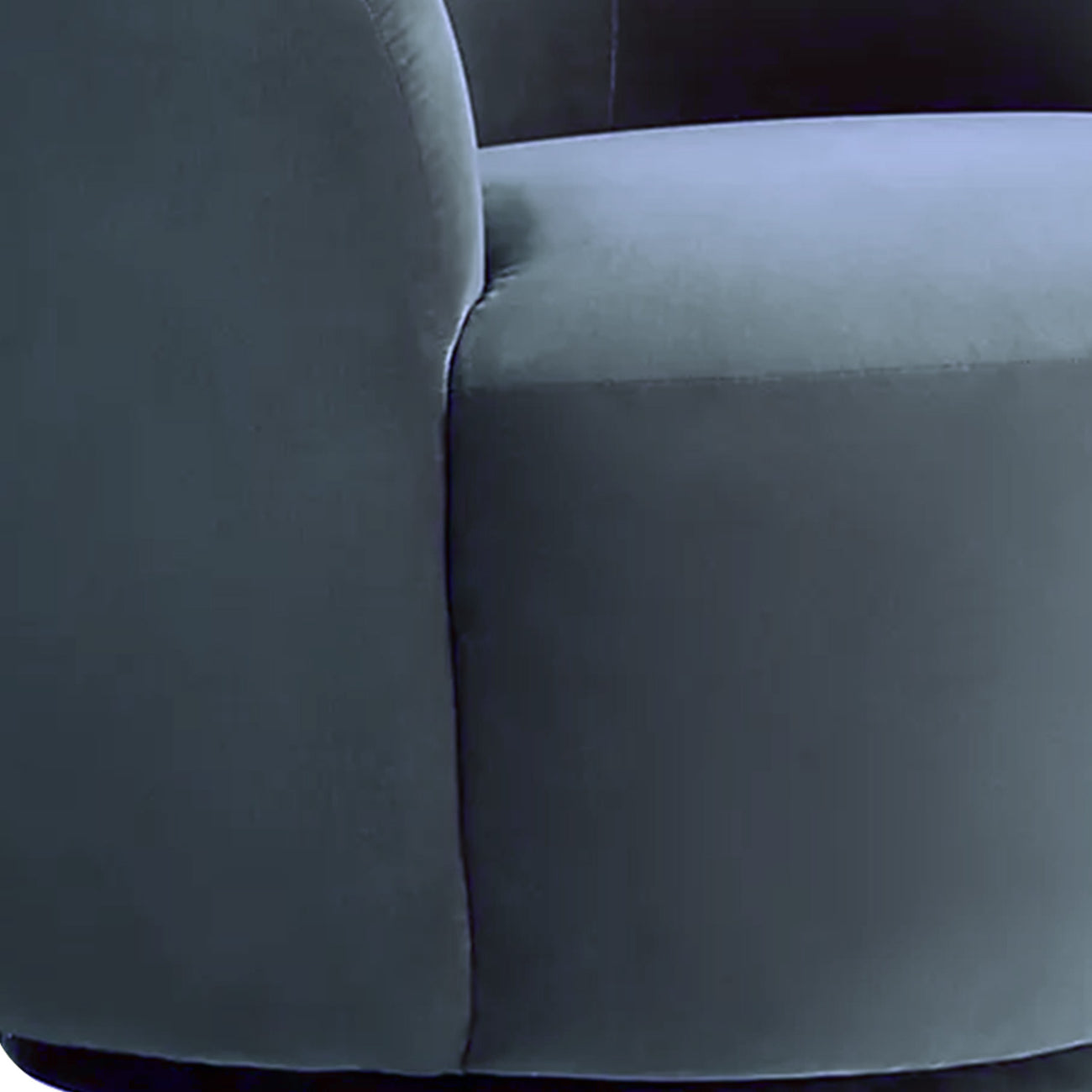 Mosselle Sky Blue 1 - Seater Velvet Lounge Chair