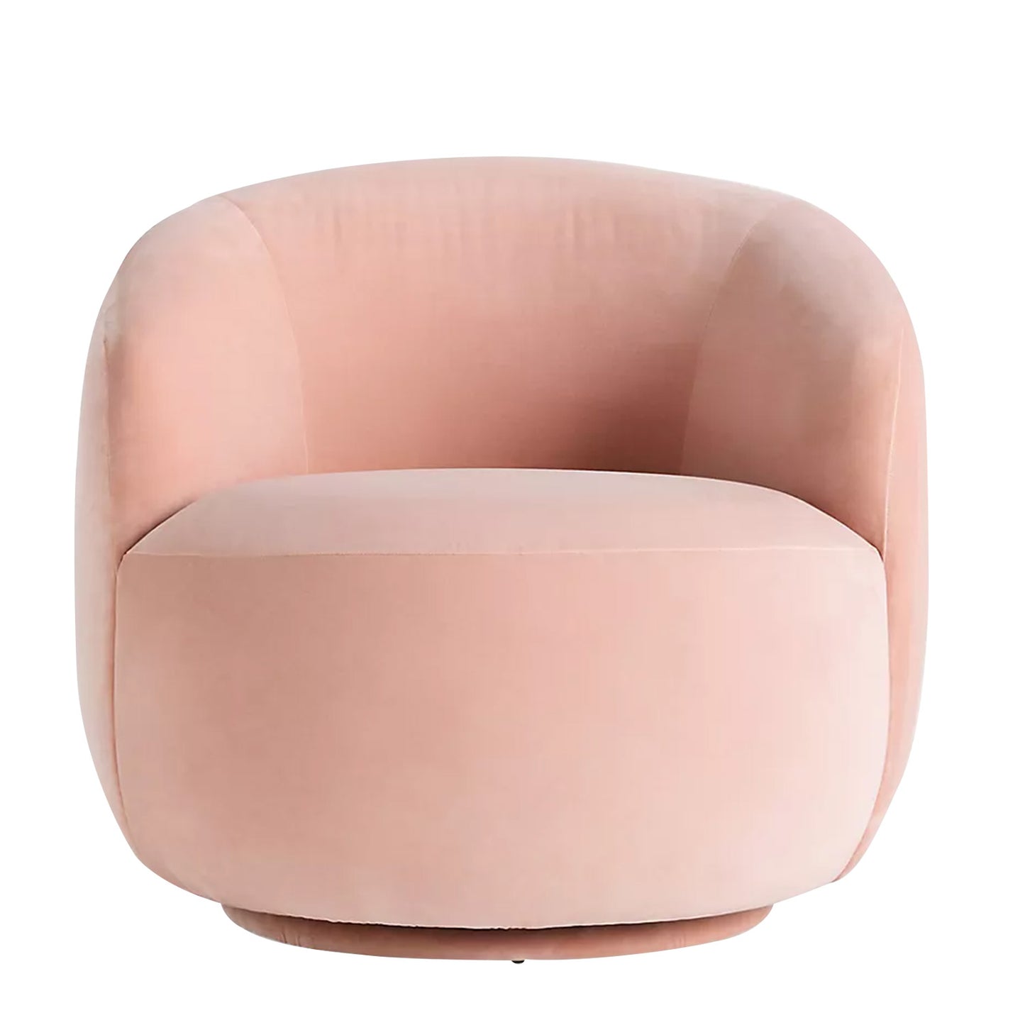Mosselle Baby Pink 1 - Seater Velvet Lounge Chair