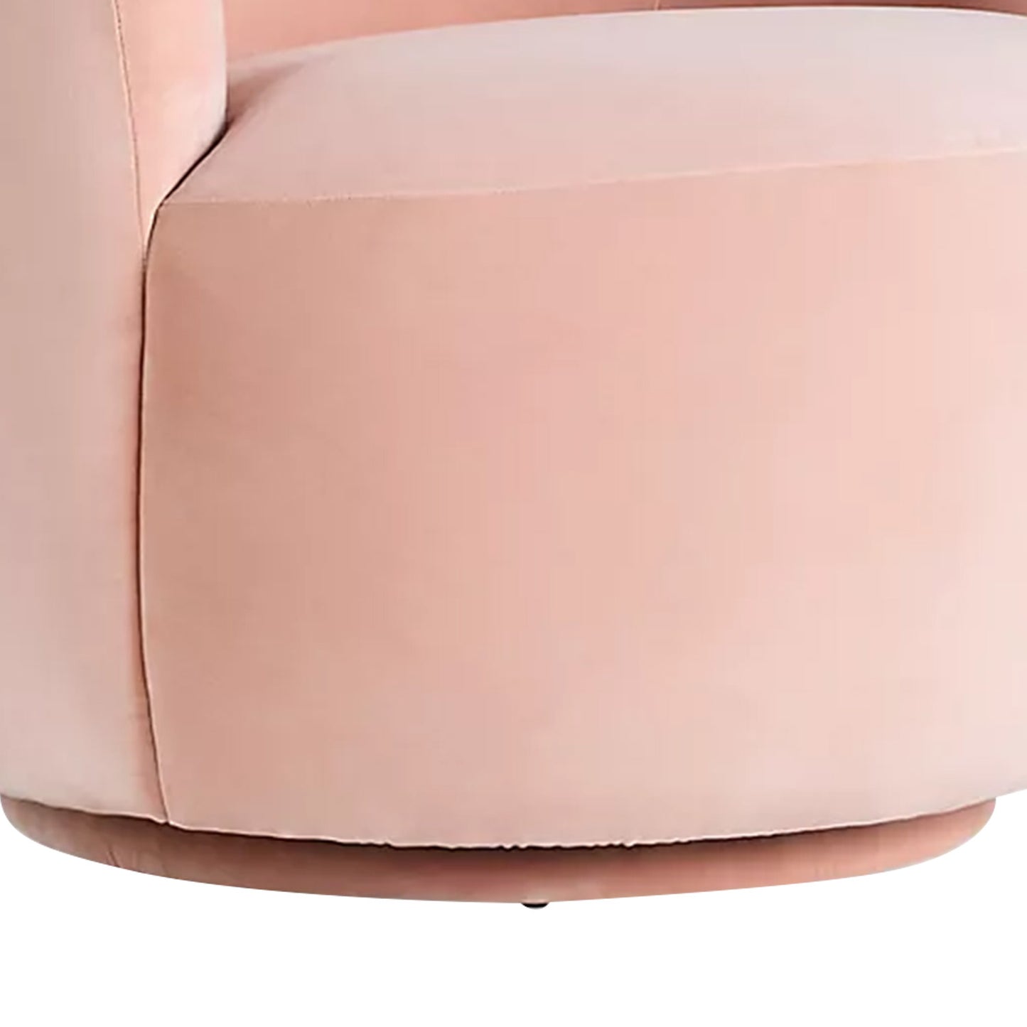 Mosselle Baby Pink 1 - Seater Velvet Lounge Chair