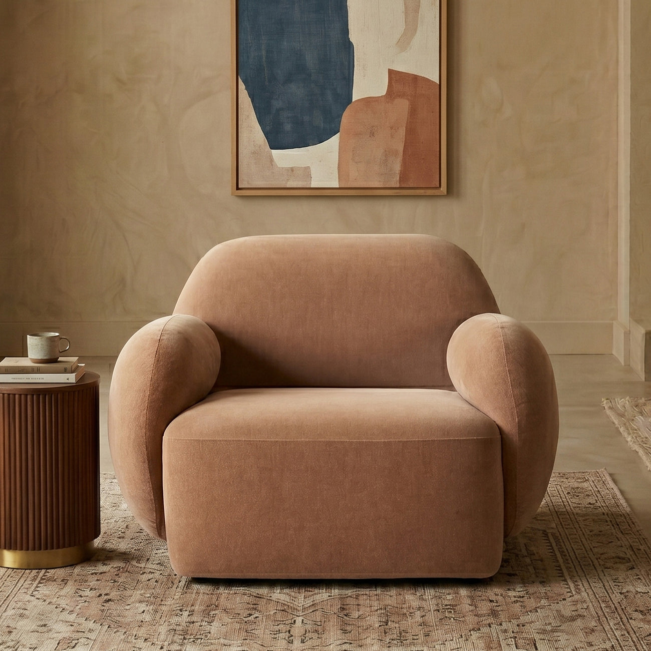 Caramelis Hazel 1 - Seater Velvet Chair