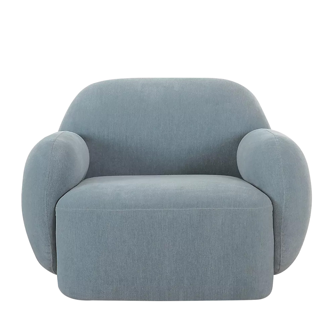 Caramelis Slate Blue 1 - Seater Velvet Chair