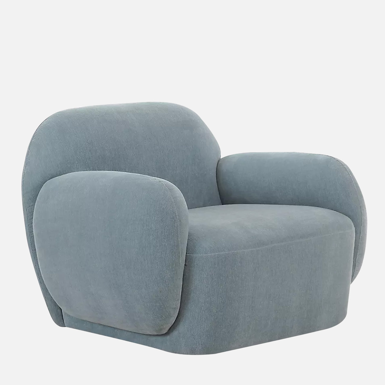 Caramelis Slate Blue 1 - Seater Velvet Chair