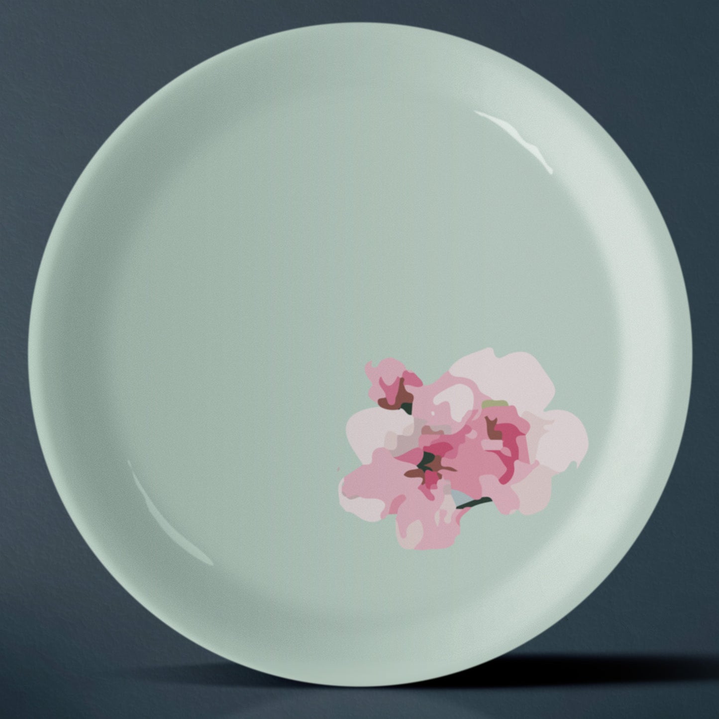 Victorian Floral Printed Wall Plates Set of 5