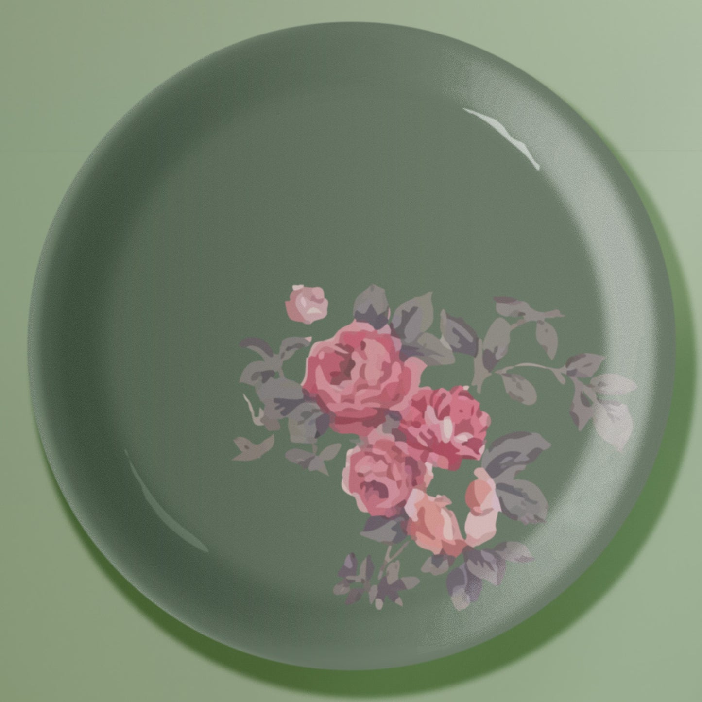 English Flaura Printed Wall Plate