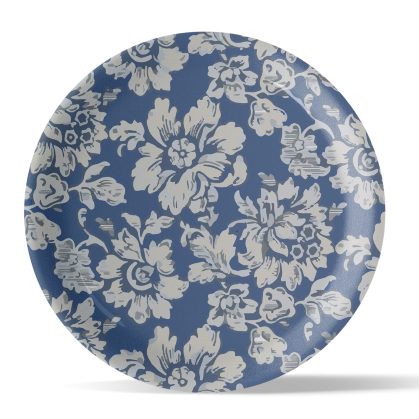 Indigo Floral Wall Plate