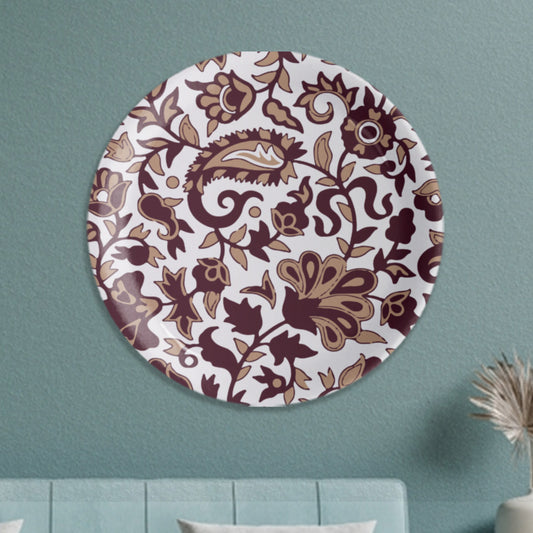 Paisley Print Porcelain Wall Plate