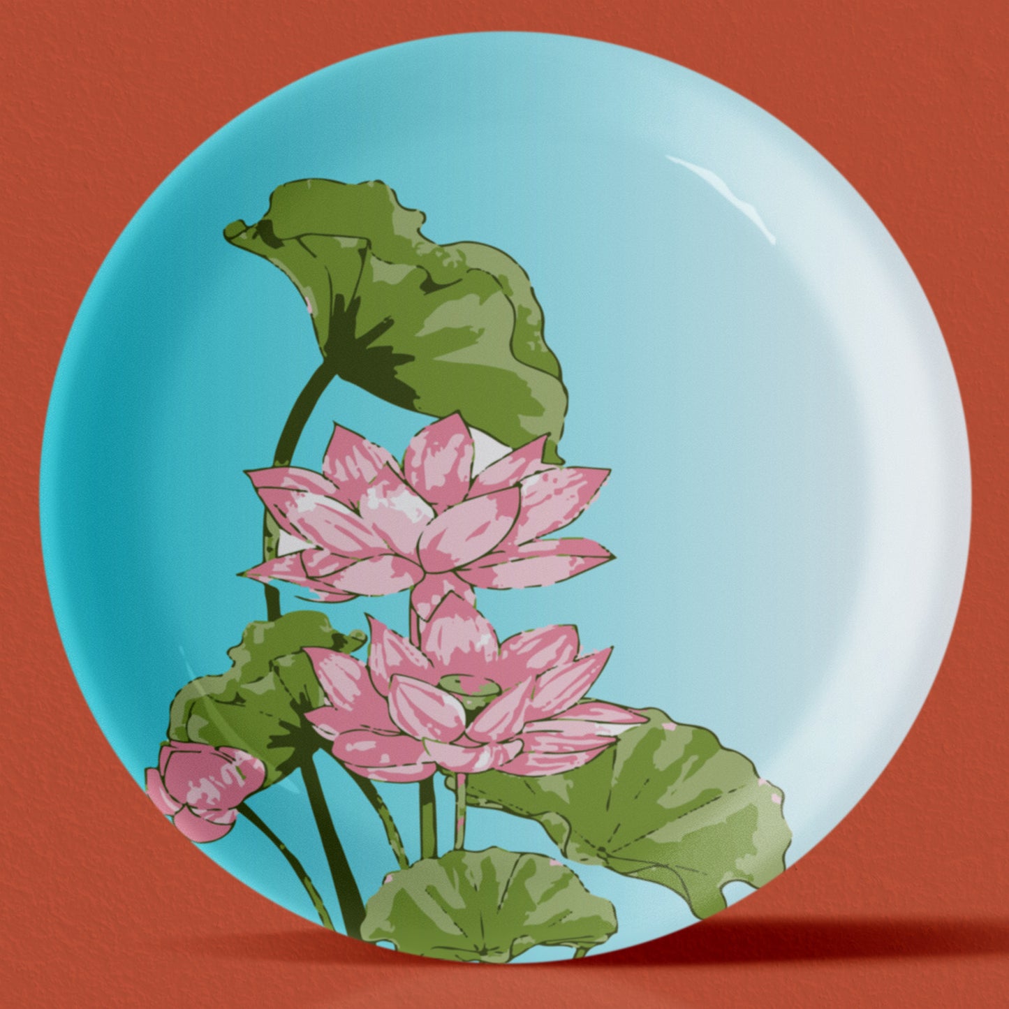 Pichwai Print Porcelain Wall Plates Set of 4