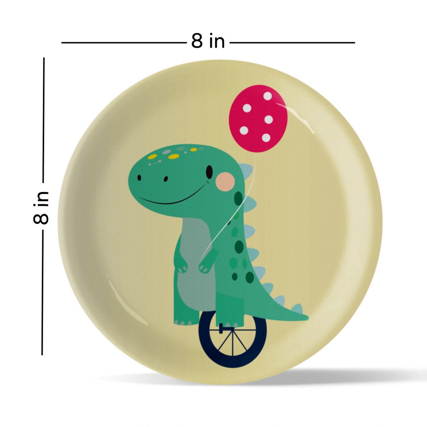 Playful Art for Kids' Rooms Dino porcelain plate