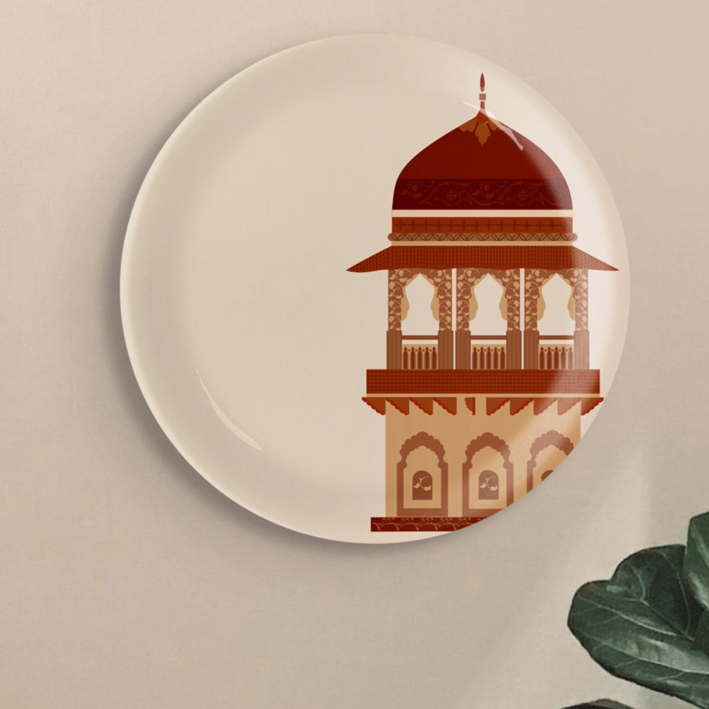 Opulence and Hospitality in Palaces collage porcelain Wall Plates Set of 4