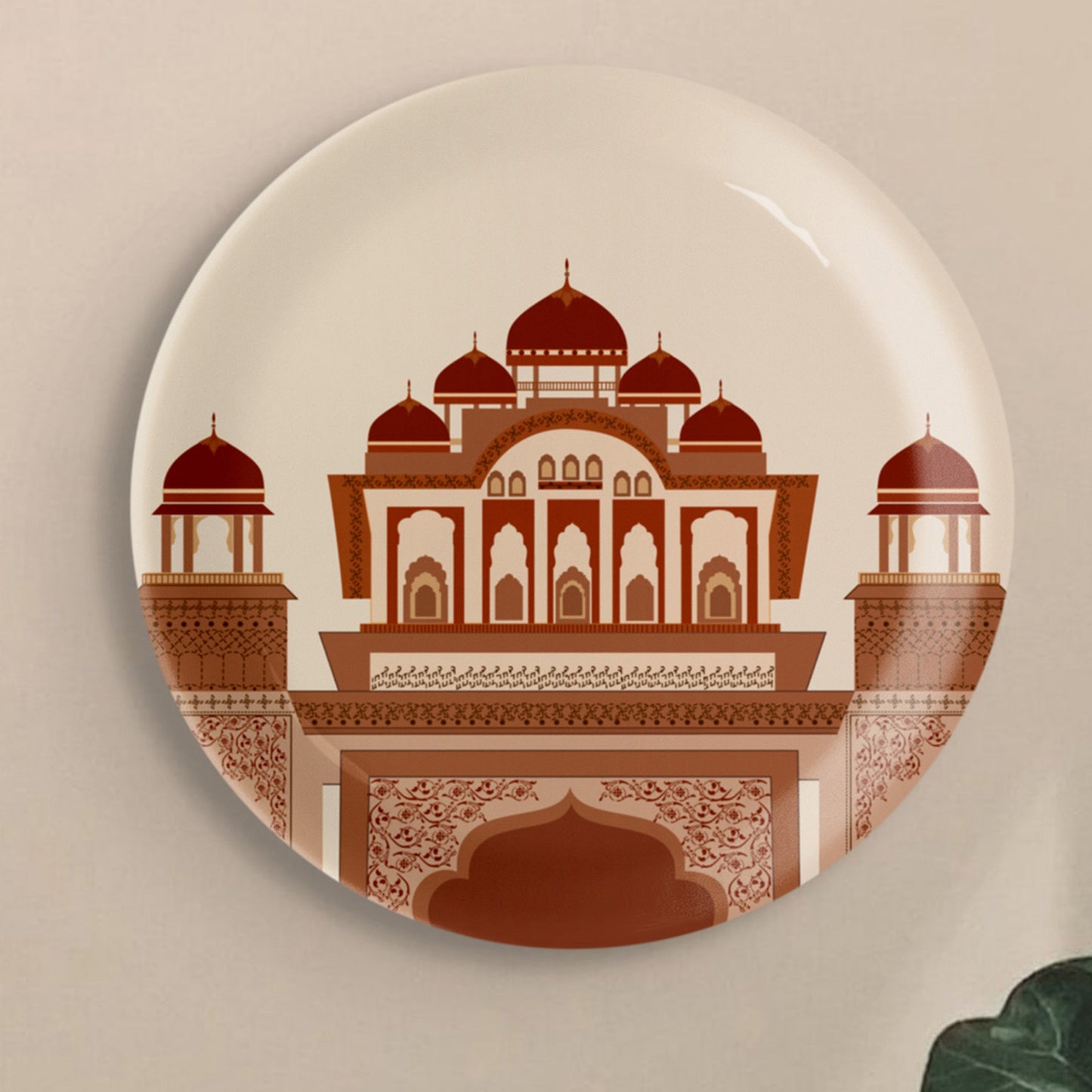 Opulence and Hospitality in Palaces collage porcelain Wall Plates Set of 4