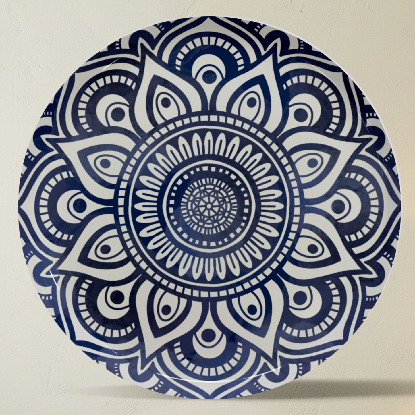 Indigo Mosaic Metallic Wall Plate Set of 5